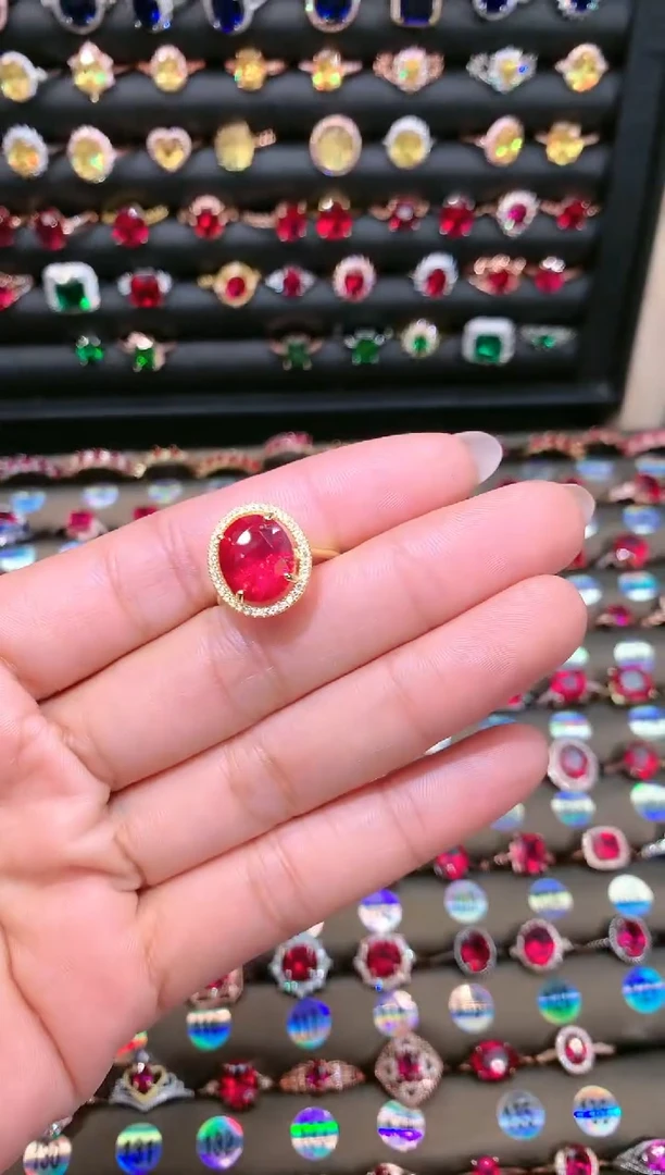 【闪购商品】红宝石戒指银S925镶嵌1012