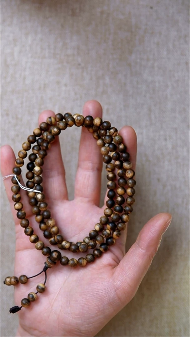 沉香手串奇楠留疤0.6长串