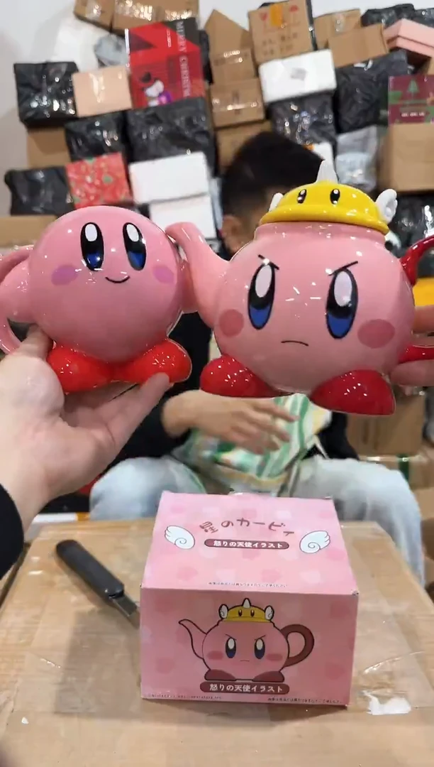 摆件原盒星之卡比茶壶加星之卡比水杯