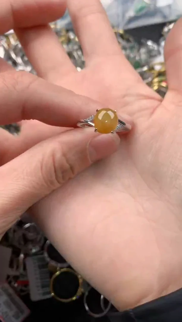 银S925镶嵌戒指翡翠222   6
