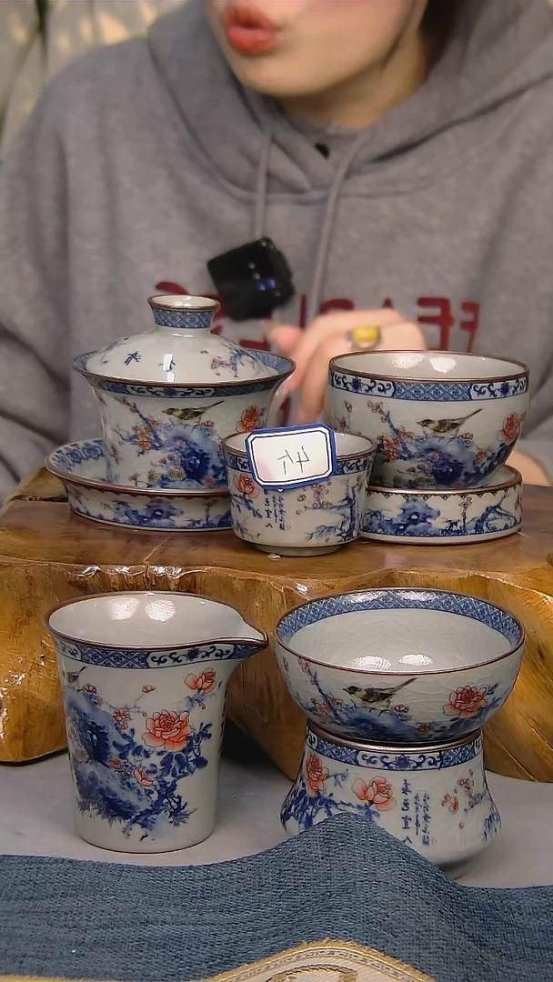 【闪购商品】9件套陶瓷茶具家用简装系列