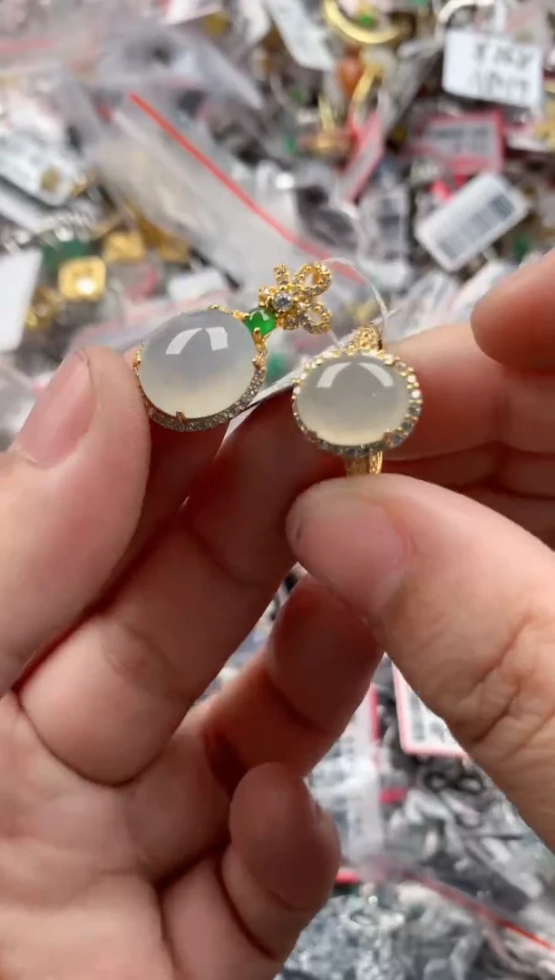 银S925镶嵌戒指翡翠111    10