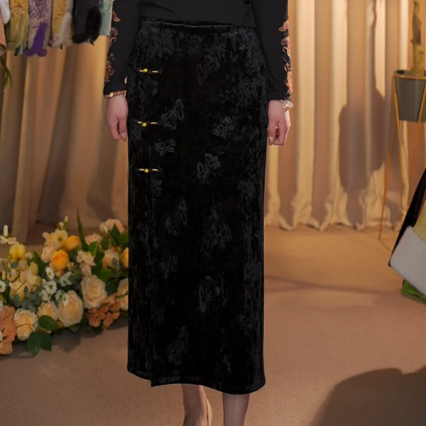 香阀世家 加绒款显瘦半身裙5912