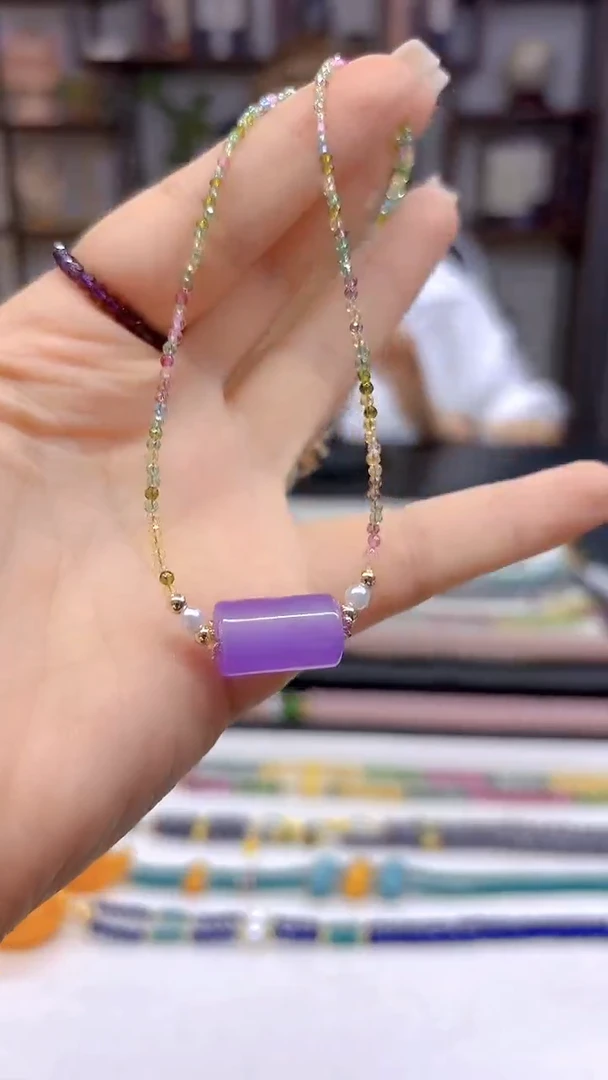 翡翠未镶嵌颈饰DIY款X532