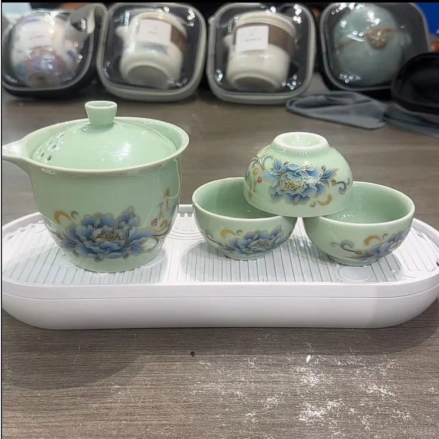 便携旅行茶具【a0333】白瓷快客杯户外茶道轻奢伴手礼