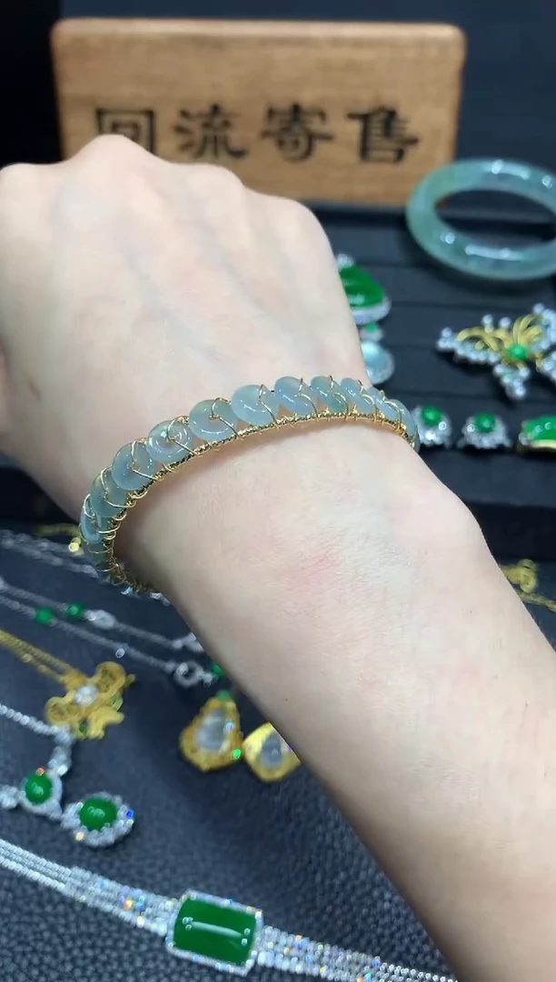 翡翠手镯未镶嵌2不含链随机发货1件