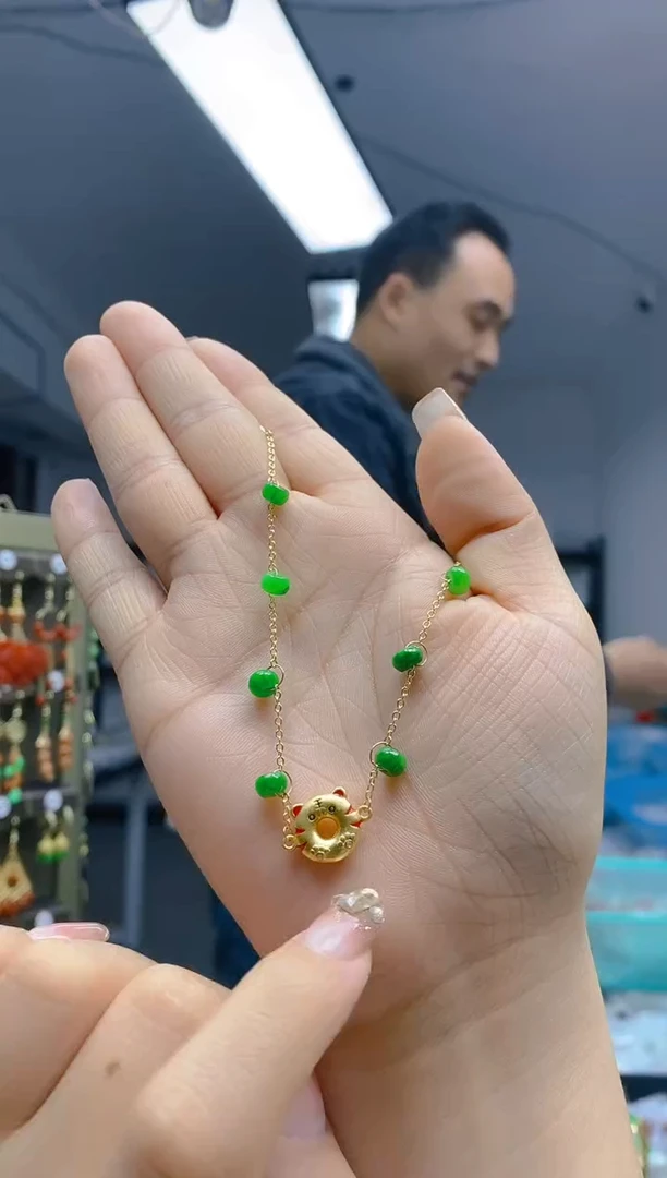 【闪购商品】翡翠耳饰合金238翡翠手链