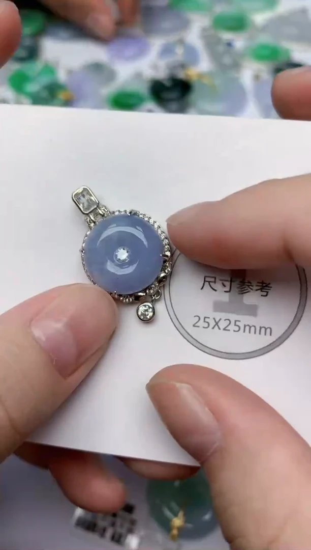 颈饰未镶嵌翡翠天然缅甸翡翠a货百元以上9元证书费自理