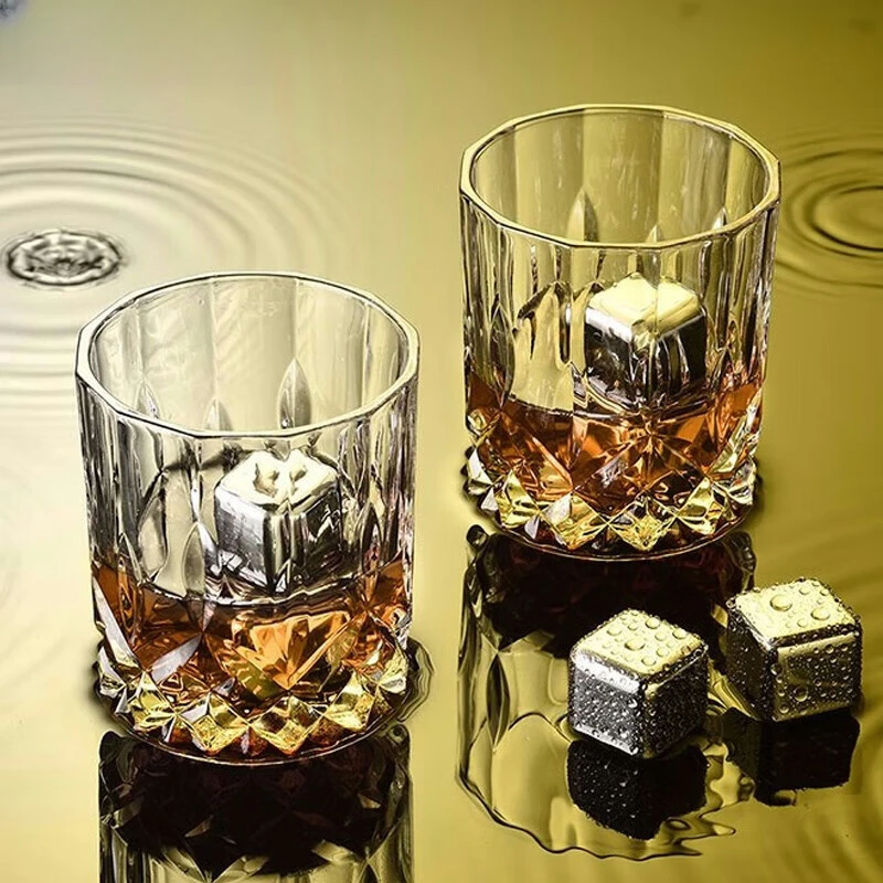 西藏包邮拉萨发货玻璃威士忌酒杯欧式雕花烈酒杯洋酒杯创意个性