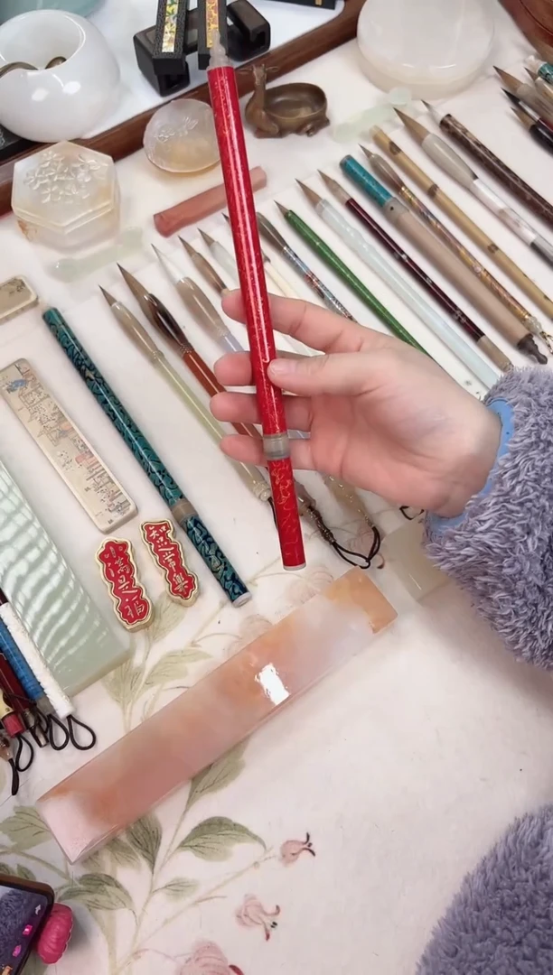 合三舍直播间大漆笔