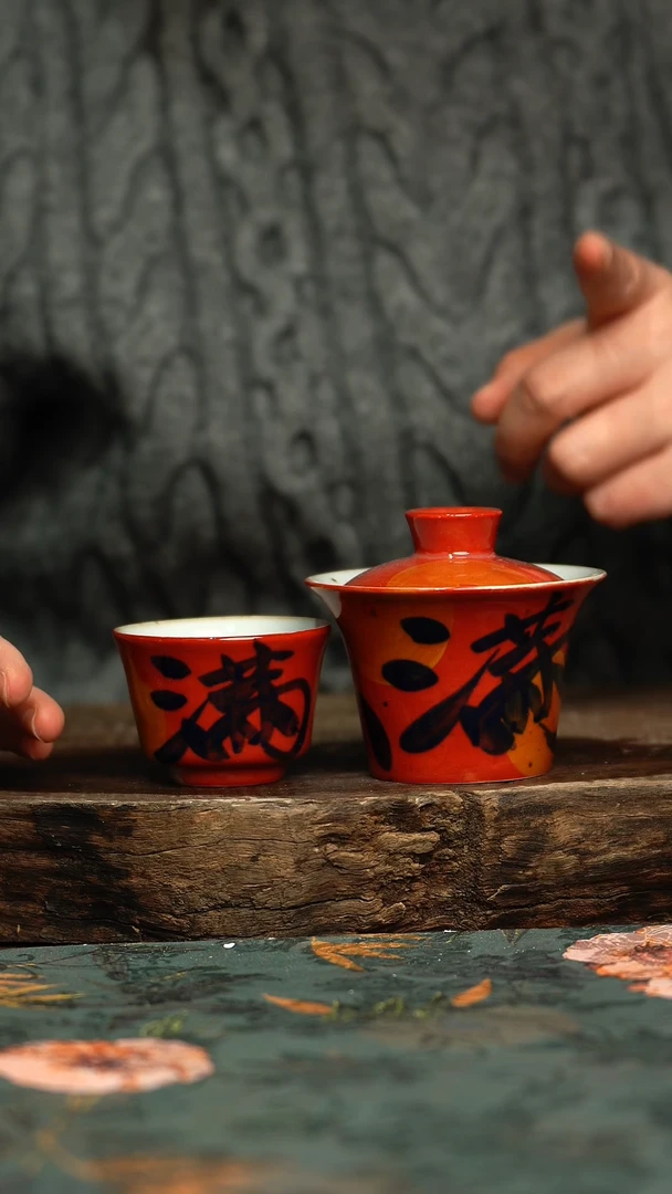 【闪购商品】杯釉下彩手工手绘同款陶器