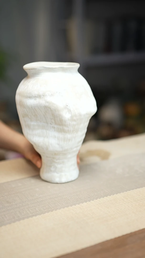 花器陶瓷花瓶手捏瓶003