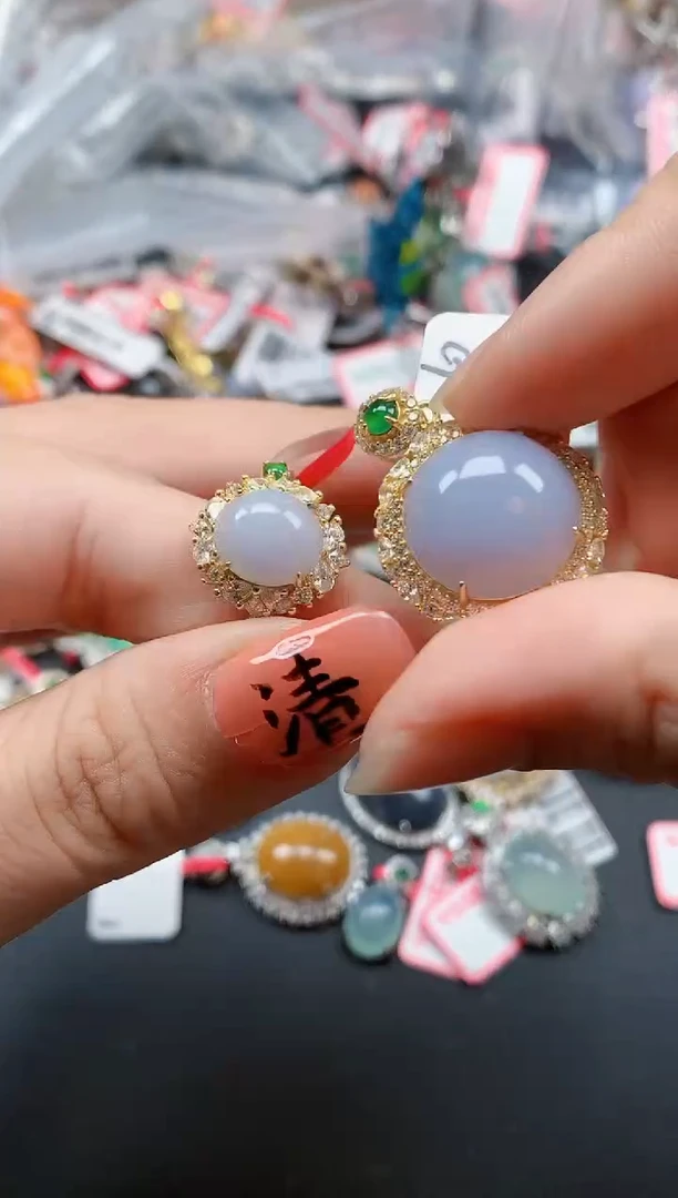 银S925镶嵌戒指翡翠天然A货缅甸翡翠