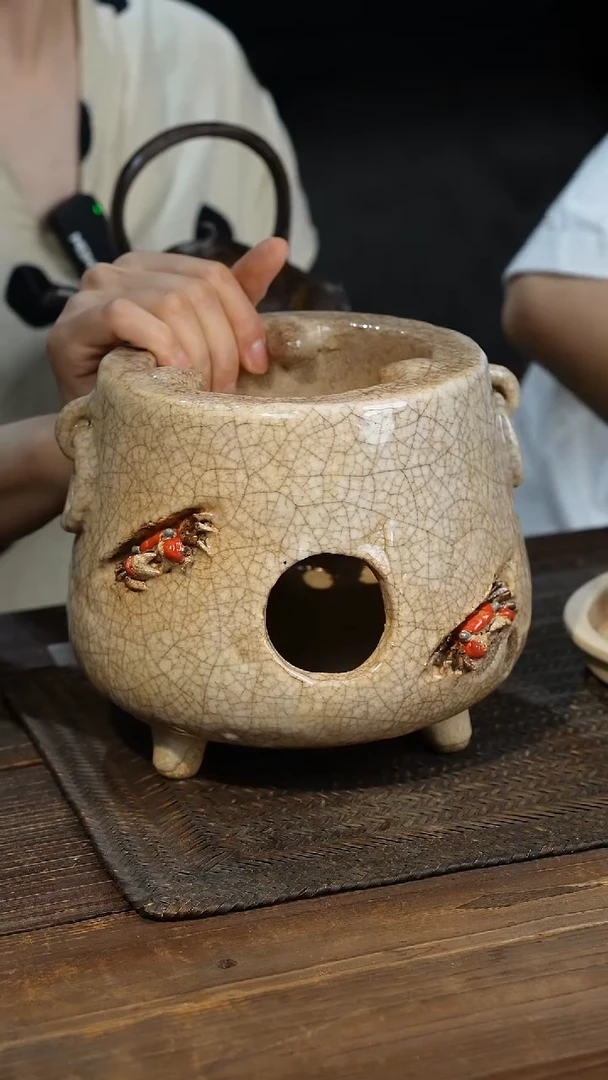 潮州手工原矿砂铫壶志野炉