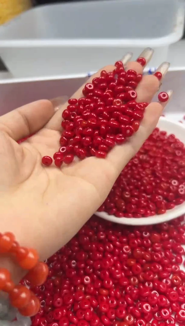 南红玛瑙未镶嵌颈饰w2256锦红南红隔片6*3mm*50颗