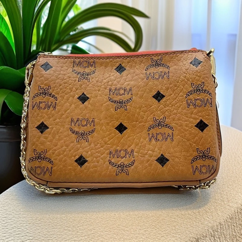 95新 MCM  干邑色  链条包 1332 3495