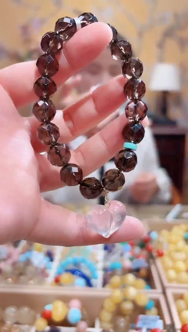 未镶嵌手链水晶设计款茶晶