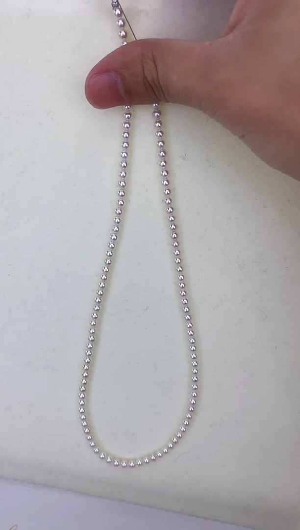 【闪购商品】海水珍珠颈饰18K金镶嵌小珠链3-4满珠链