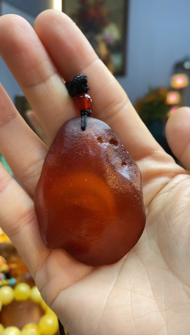 琥珀颈饰未镶嵌吊坠