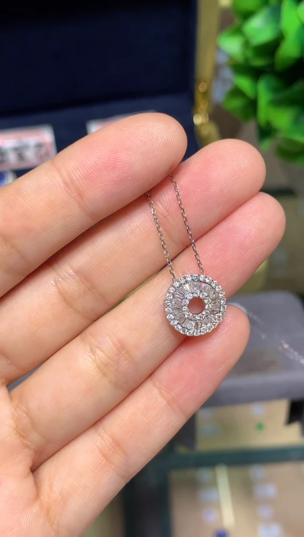 项链18K金镶嵌钻石0.48CT