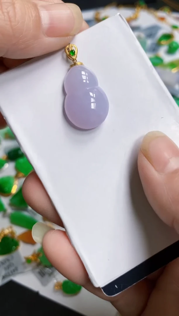 【闪购商品】翡翠颈饰18K金镶嵌吊坠