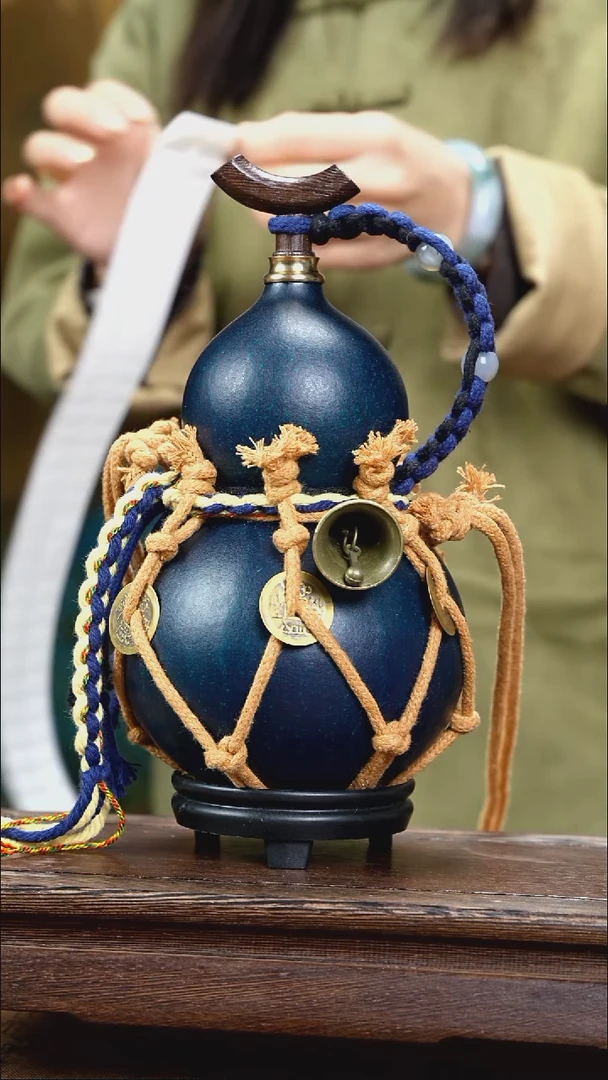 （059）复古网兜款天然酒葫芦-（一葫一拍）
