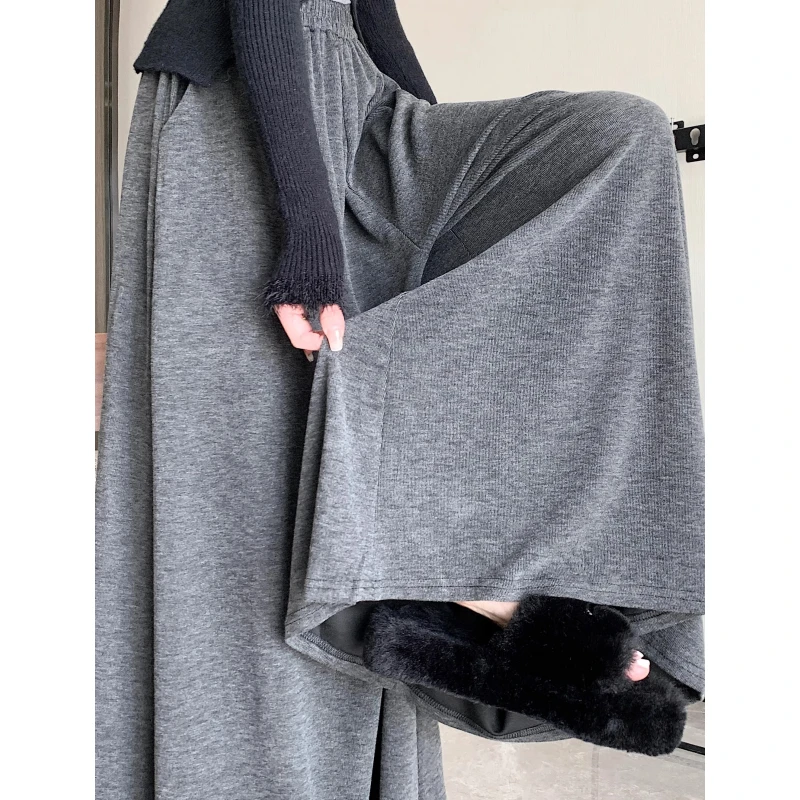 【运补6-10】糯米裙裤女2025年秋季高腰慵懒垂感小个子百搭阔腿裤