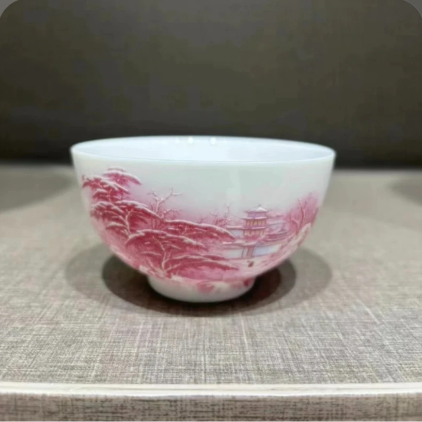 万里江山鸡心杯礼盒证书