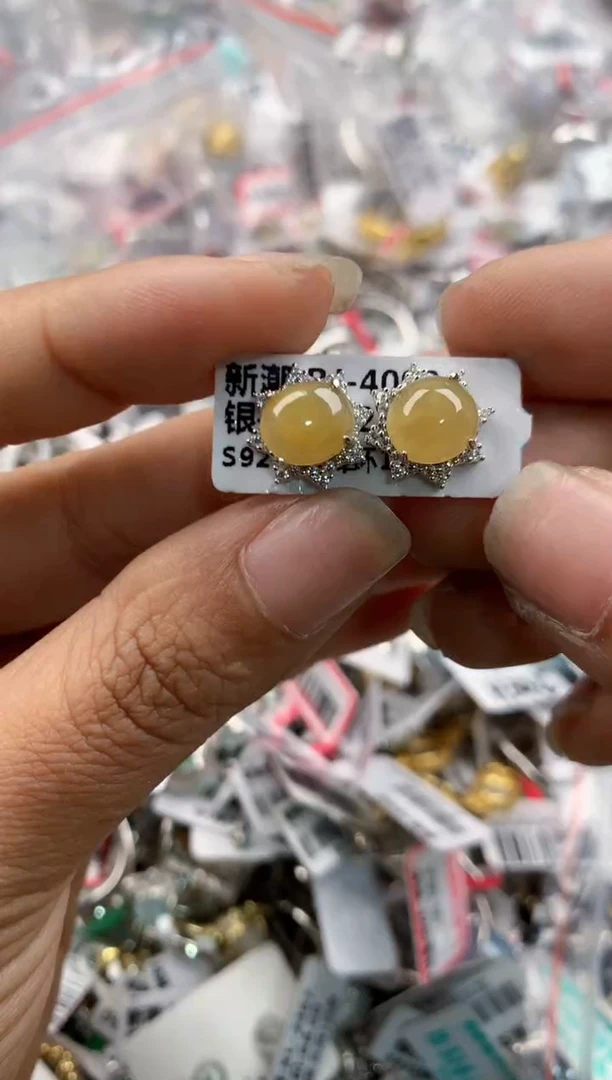 银S925镶嵌戒指翡翠999----5