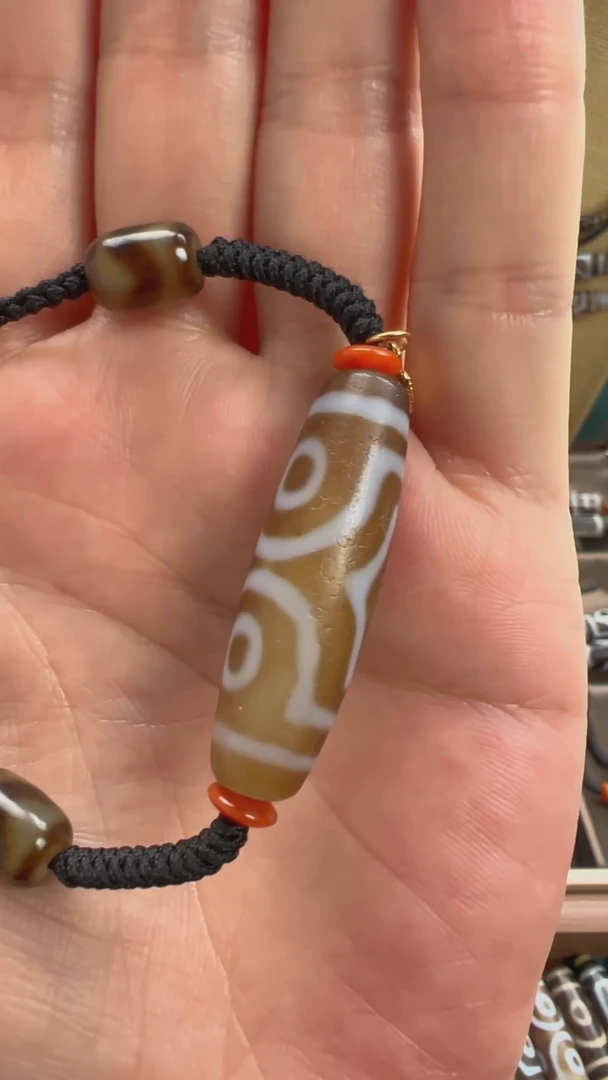 玛瑙/玉髓颈饰未镶嵌小卢全手工玛瑙天珠