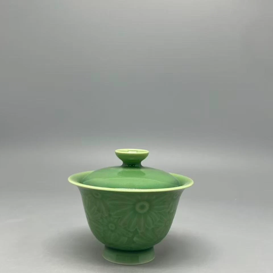 天下龙泉丨吴燕玲繁华二才盖碗丨大乐优选