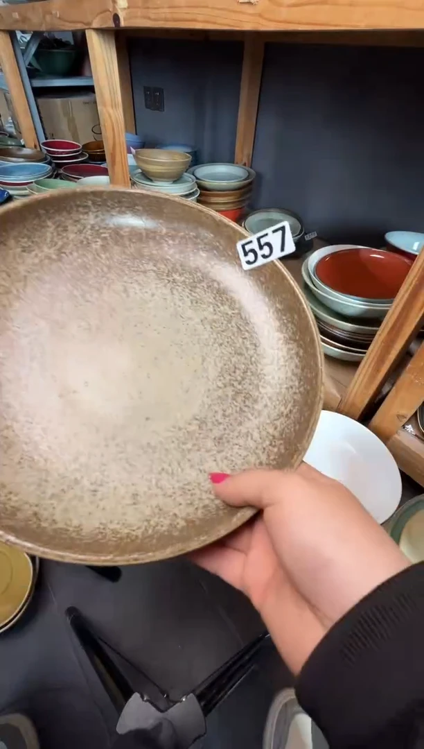 瓷片隔***奶557  绿影9寸盘