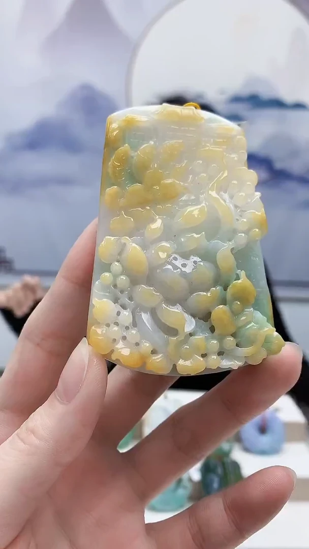 未镶嵌定制翡翠4812ry-毛货挂件53