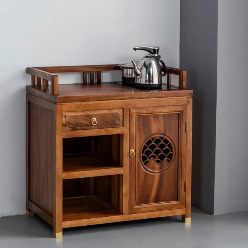南美胡桃木雅典平面茶水柜70*46*75茶台储物柜置物柜餐边柜