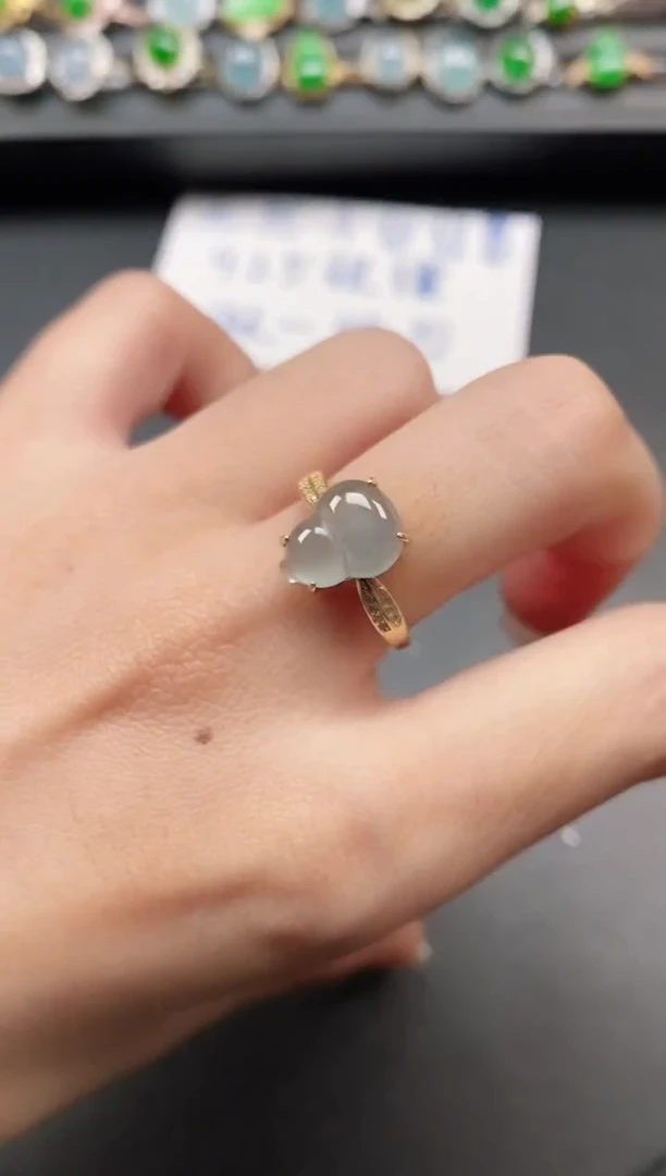 银S925镶嵌戒指翡翠111