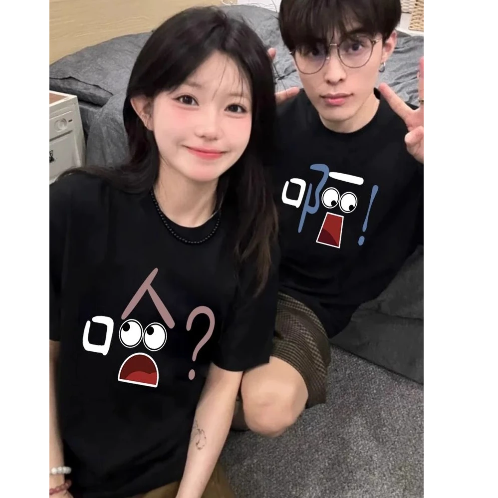 特别的情侣装夏装2025新款大码高级感潮流不撞衫女装纯棉短袖T恤