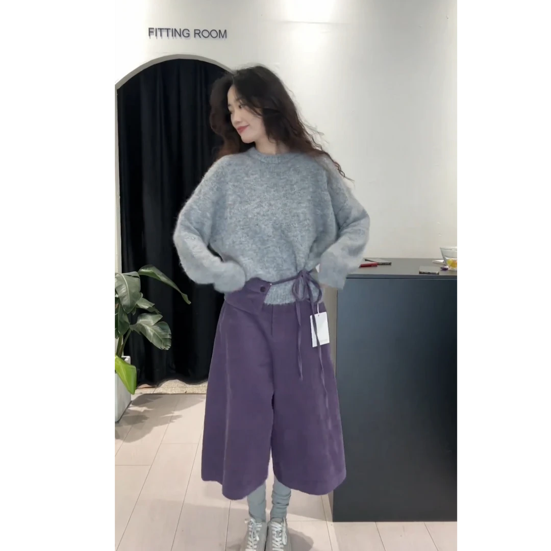 2025秋季新款时尚一整套慵懒风气质宽松休闲上衣裤子两件套