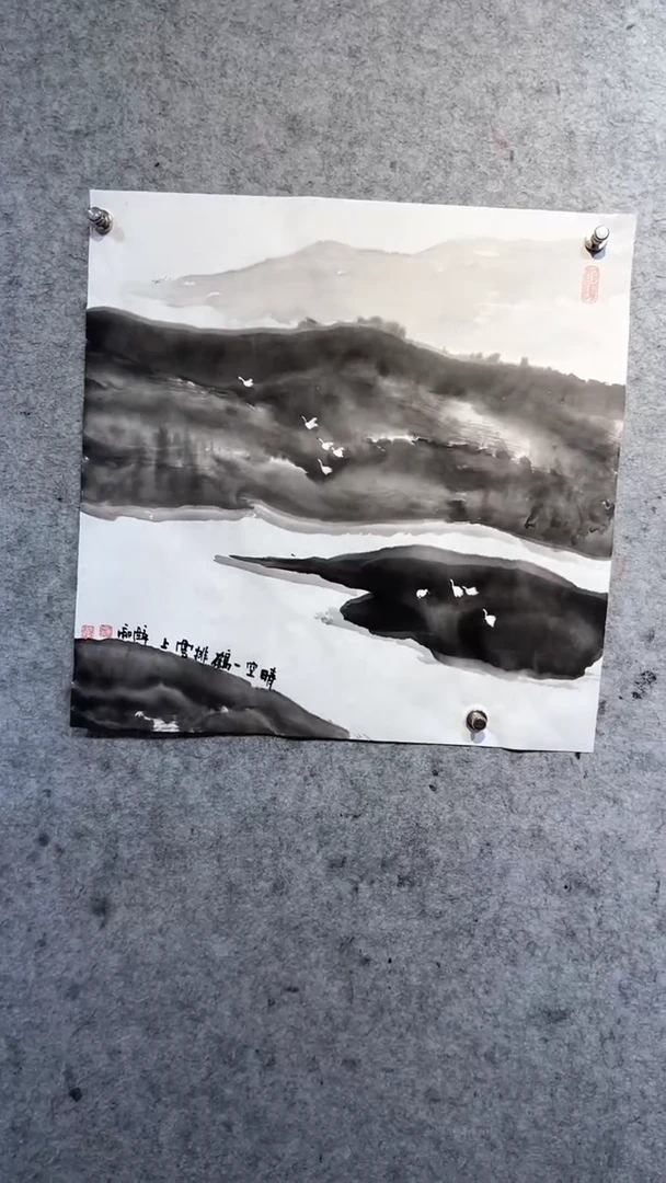 国画澹*张自学水墨画60