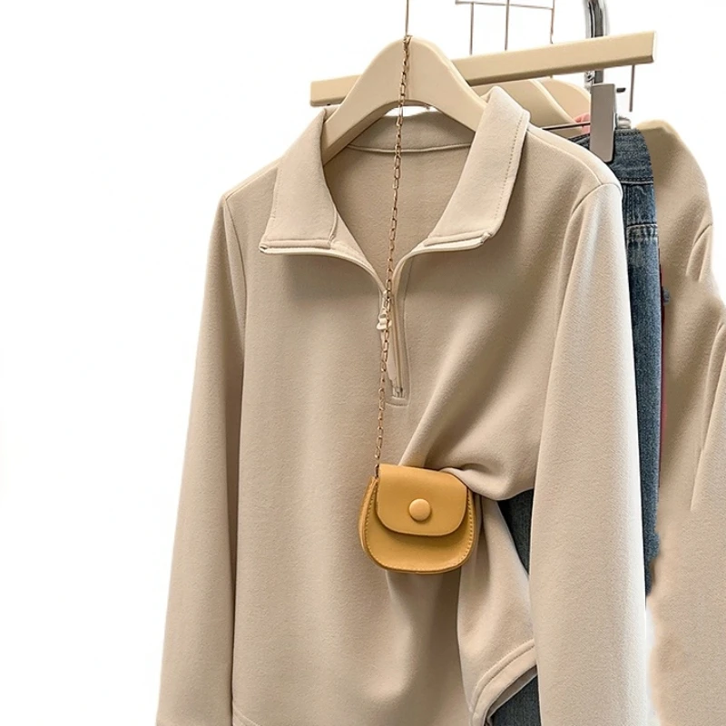 胖MM浩元 66加厚保暖长袖新款大码百搭显瘦秋冬洋气百搭打底衫