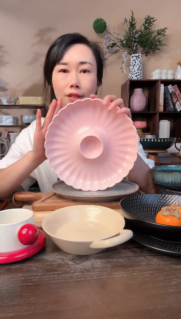 10英寸花瓣饺子大盘微瑕