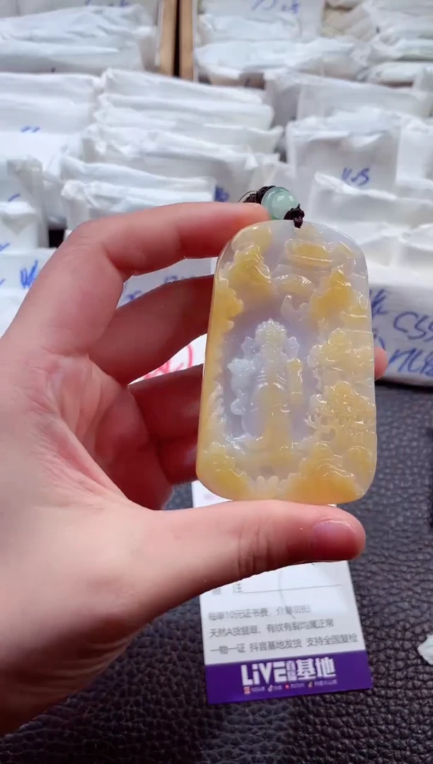翡翠未镶嵌颈饰00003592