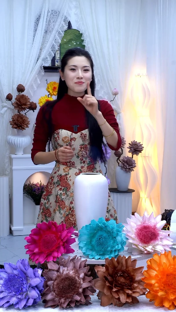 永生洋蓟橙色4头【微瑕】0188