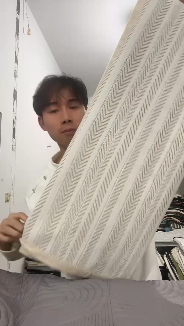 雪尼尔90*260   浅咖鱼骨纹