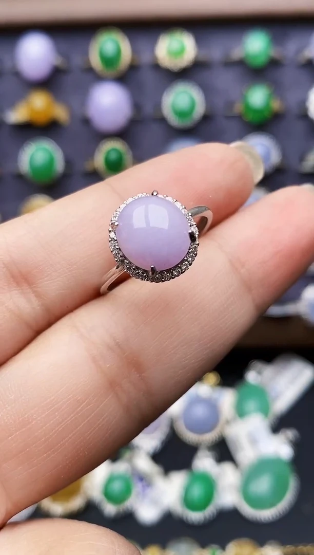 银S925镶嵌戒指翡翠1623