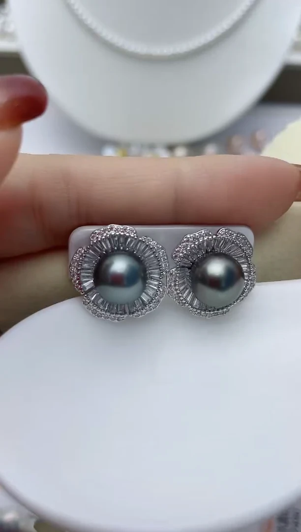 【闪购商品】海水珍珠耳饰银S925镶嵌W111