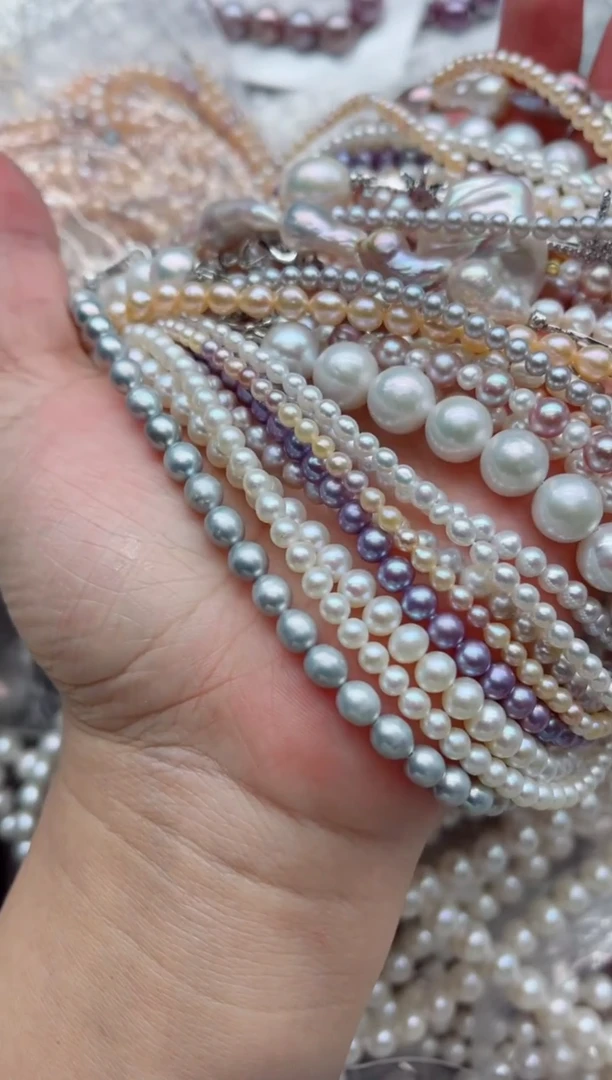 项链未镶嵌淡水珍珠多样性发其一，非无暇