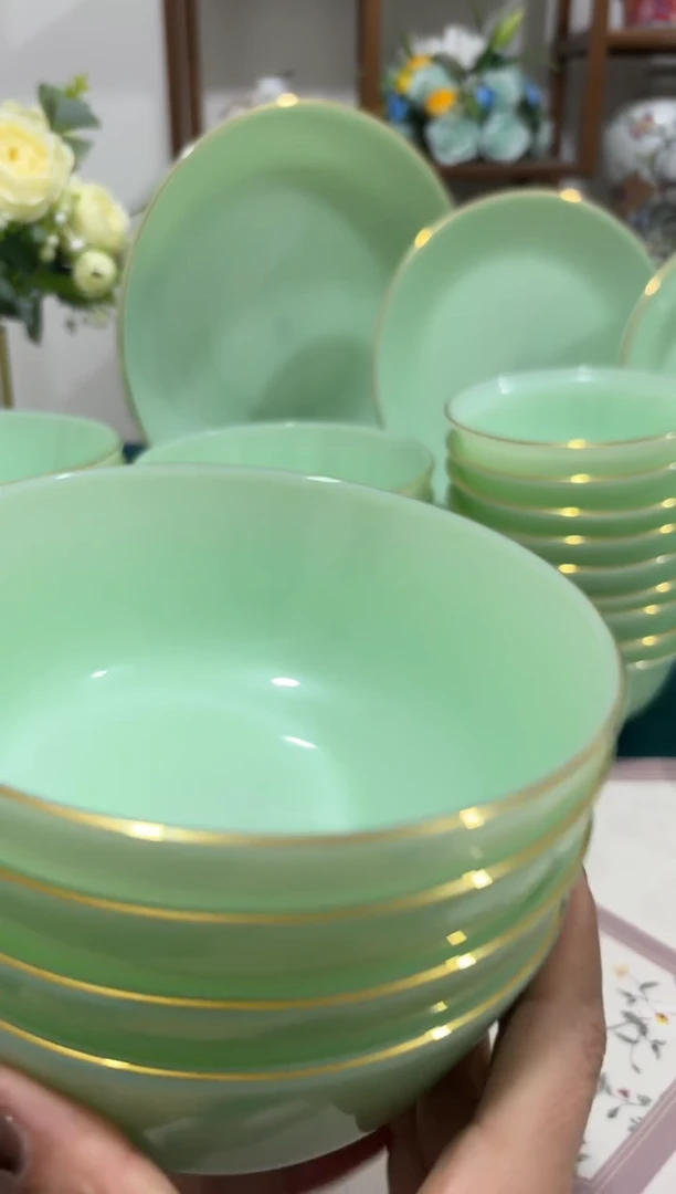 5.5英寸玉瓷碗4个口径13.8厘米