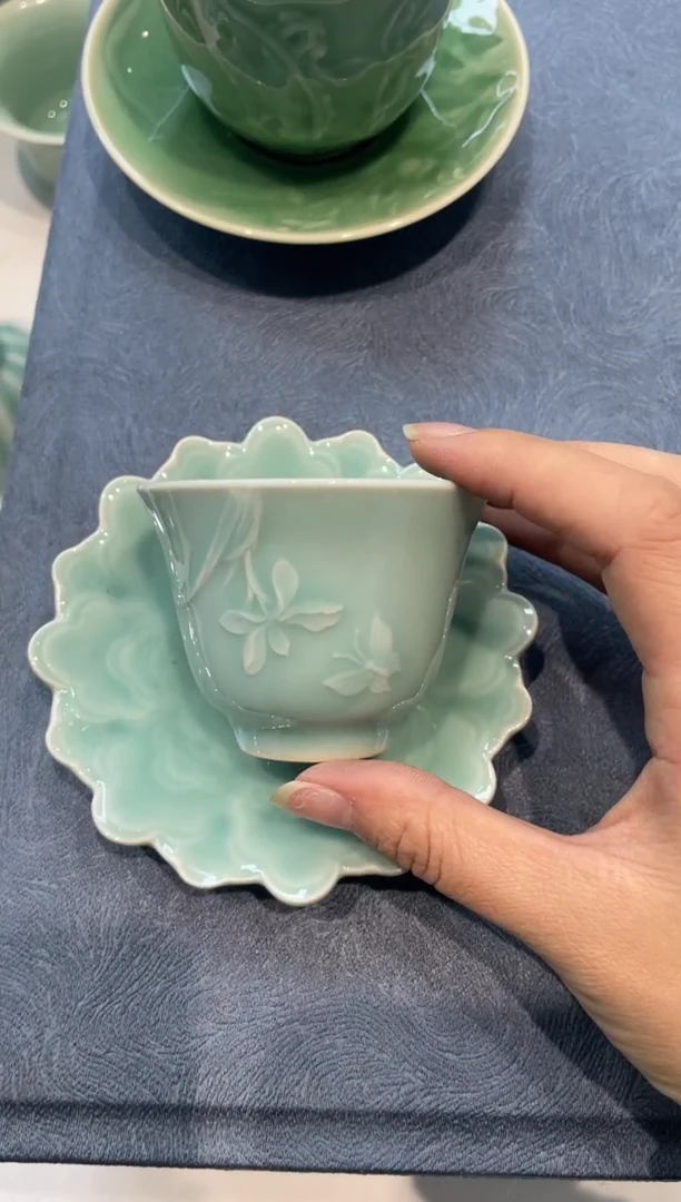 瓷1杯1托  慧仙青瓷 龙泉青瓷大促 定点福利放漏