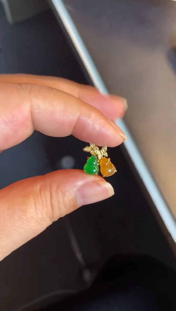 吊坠(不含链)银S925镶嵌翡翠1