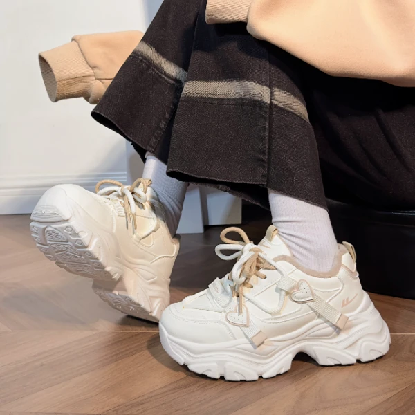 回力老爹鞋女款2025冬季新款厚底增高休闲运动鞋加绒保暖女士棉鞋